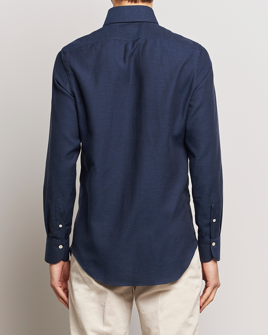 Homme | Chemises | Finamore Napoli | Milano Slim Cashmere BD Shirt Navy