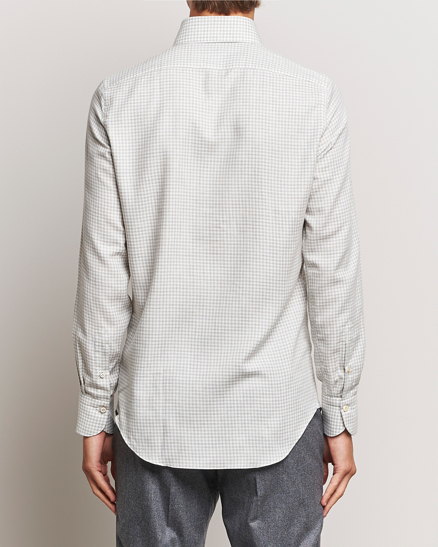Homme | Chemises | Finamore Napoli | Milano Slim Cashmere BD Shirt Light Grey