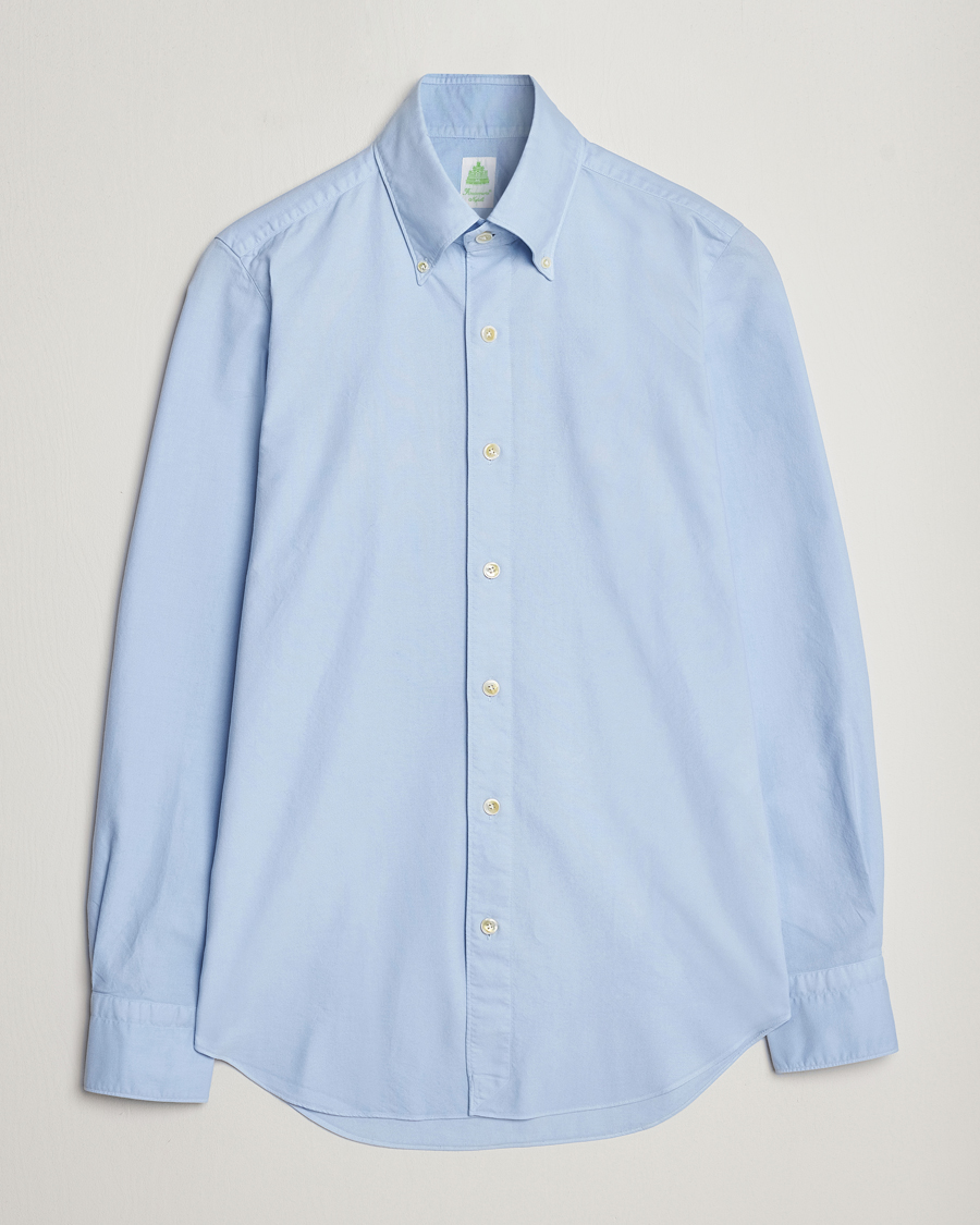 Homme | Chemises | Finamore Napoli | Tokyo Slim Oxford Button Down Shirt Light Blue