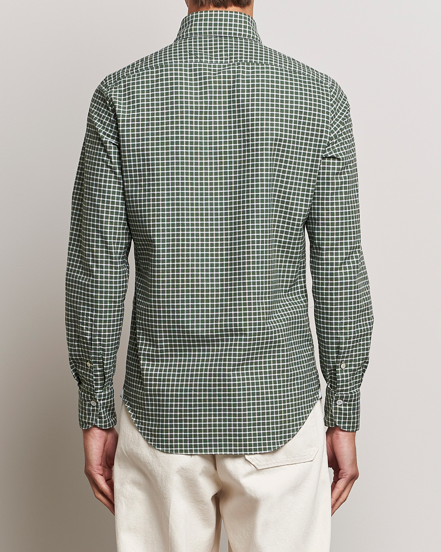 Homme | Chemises | Finamore Napoli | Tokyo Slim Oxford Button Down Shirt Green Check