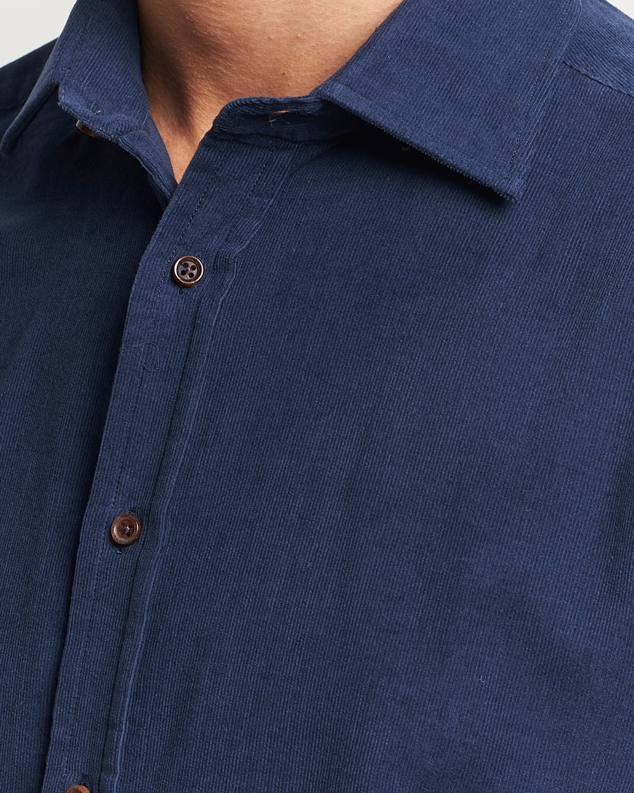 Homme | Chemises | Ralph Lauren Purple Label | Cotton/Cashmere Corduroy Shirt Navy