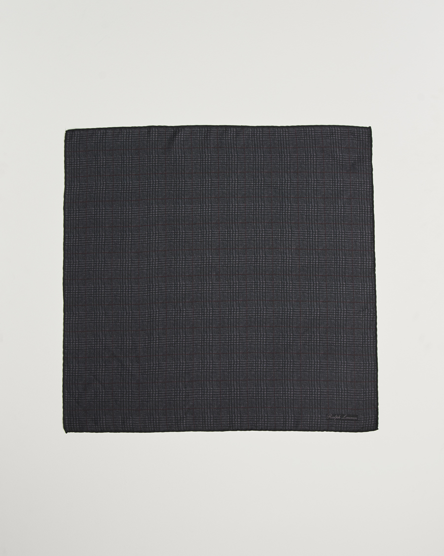 Homme | Ralph Lauren Purple Label Glencheck Wool Scarf Charcoal | Ralph Lauren Purple Label | Glencheck Wool Scarf Charcoal