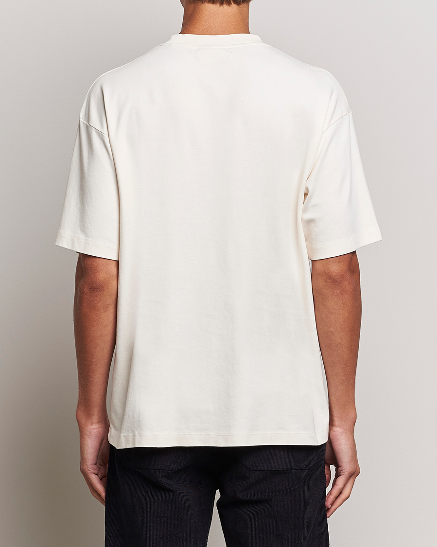 Homme | T-shirts | Drôle de Monsieur | Flower Slogan T-Shirt Cream
