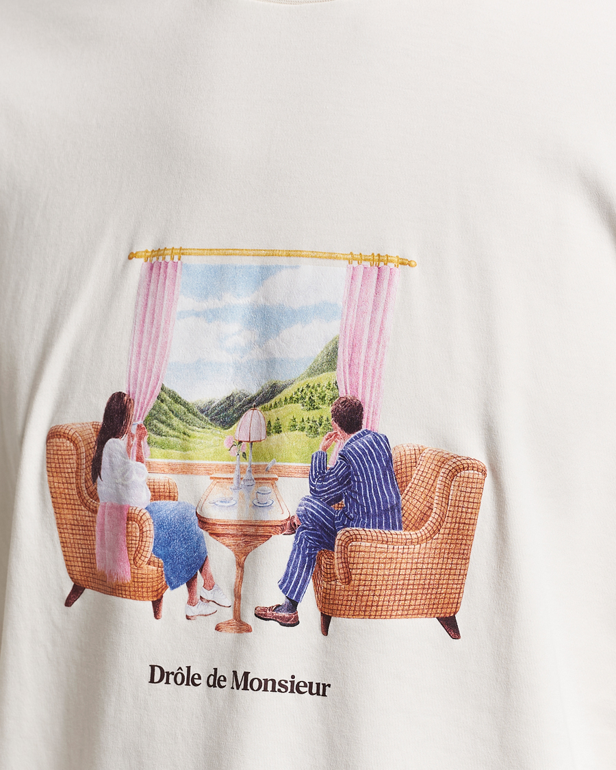 Homme | T-shirts | Drôle de Monsieur | Voyage T-Shirt Cream