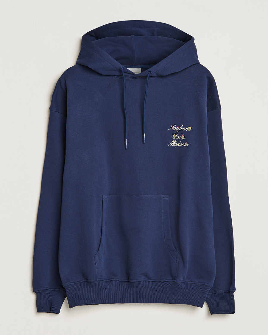 Homme | Pulls Et Tricots | Drôle de Monsieur | Flower Slogan Hoodie Navy