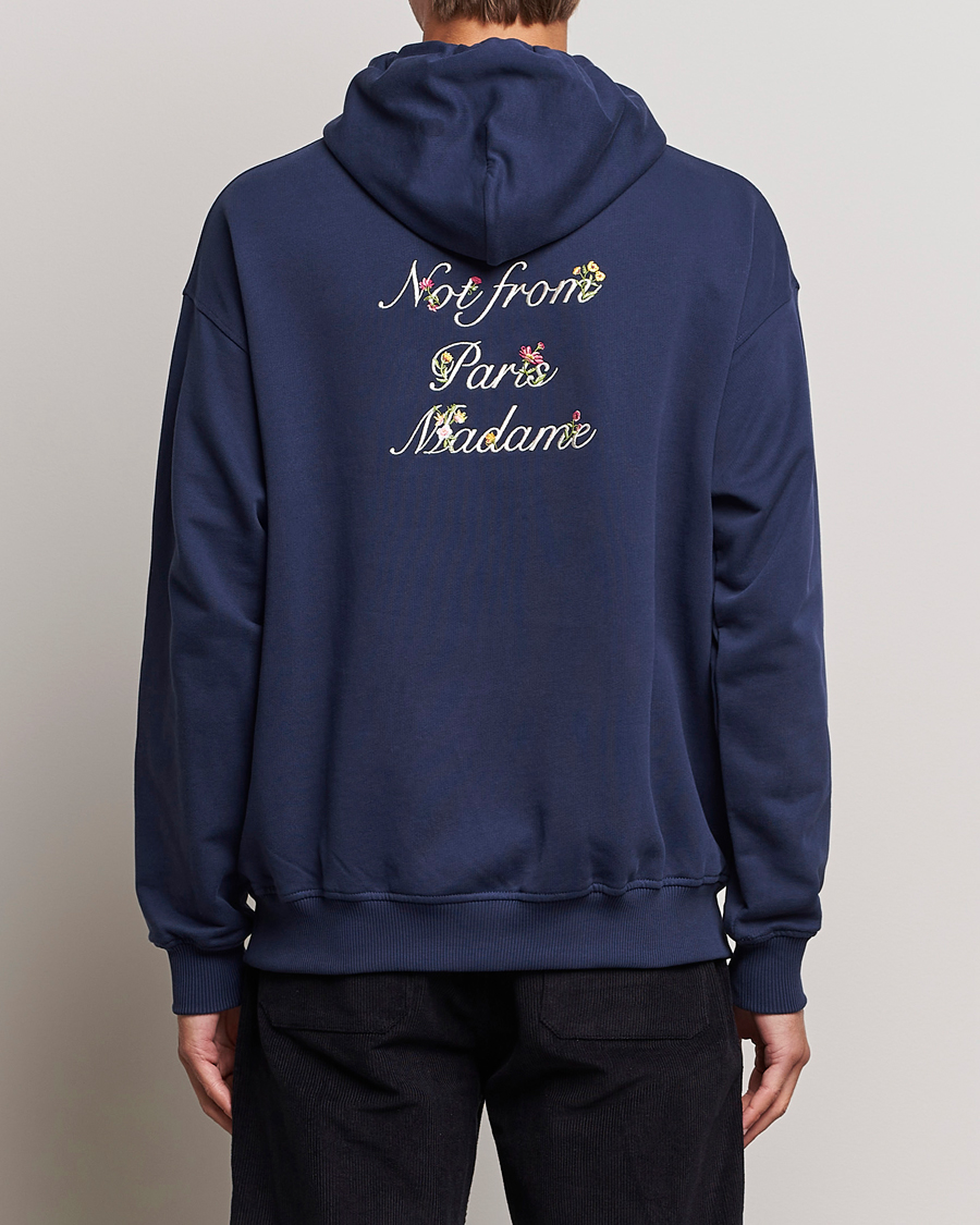 Homme | Pulls Et Tricots | Drôle de Monsieur | Flower Slogan Hoodie Navy