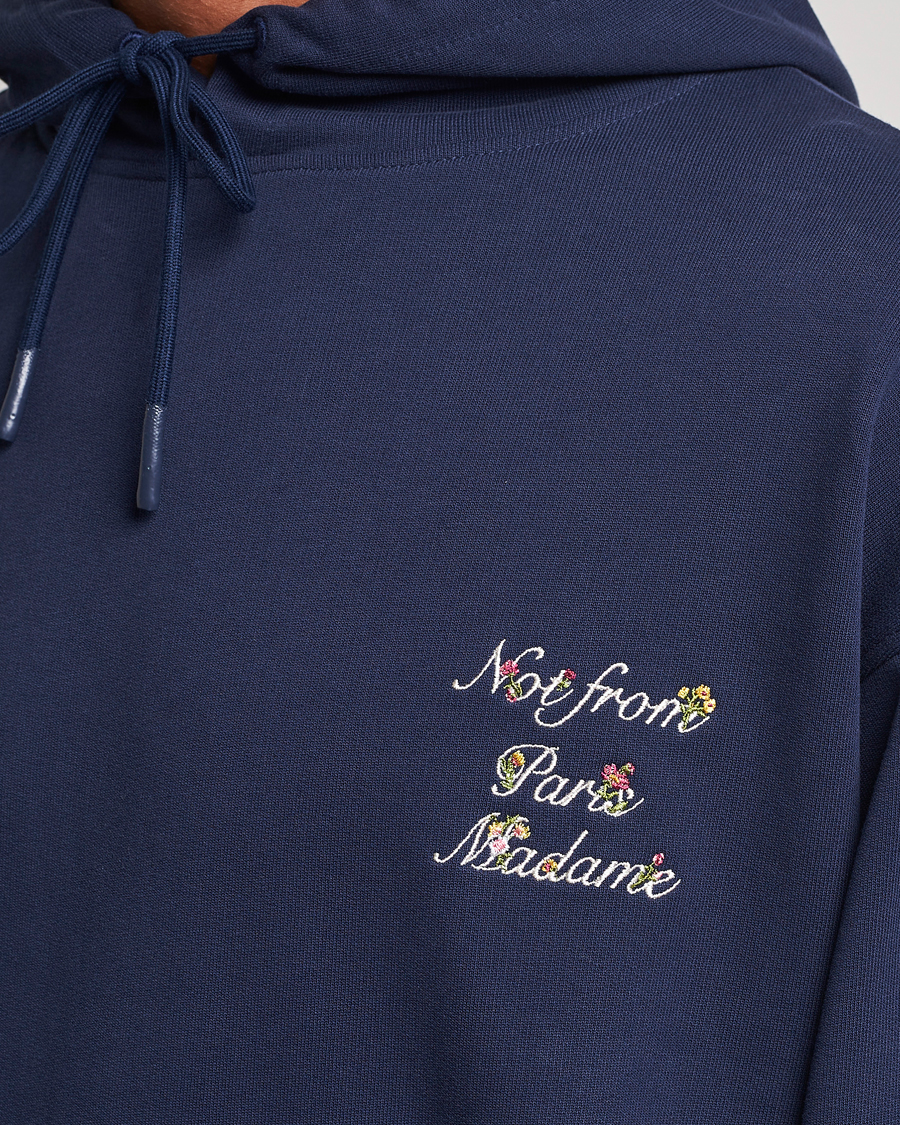 Homme | Pulls Et Tricots | Drôle de Monsieur | Flower Slogan Hoodie Navy