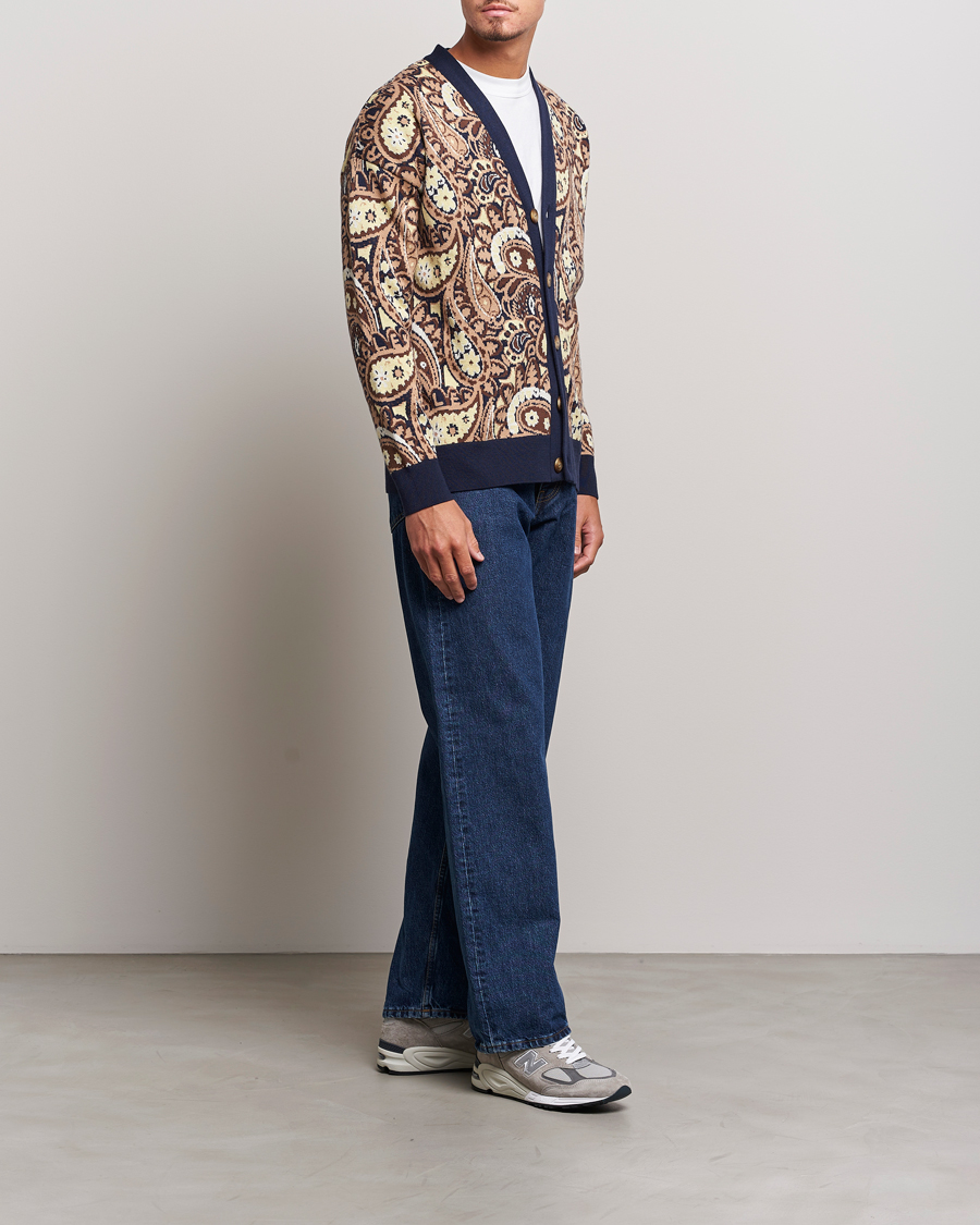 Homme | Pulls Et Tricots | Drôle de Monsieur | Le Cardigan Paisley Navy