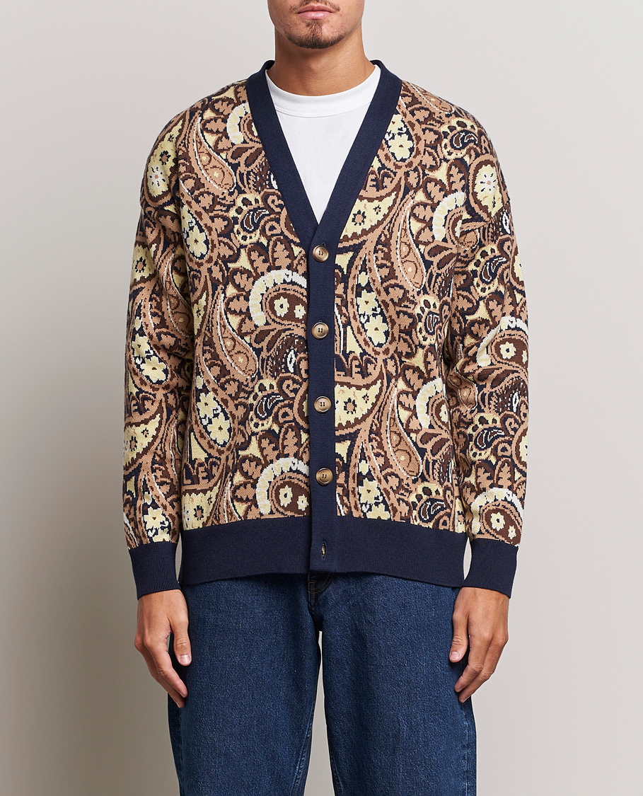 Homme | Pulls Et Tricots | Drôle de Monsieur | Le Cardigan Paisley Navy