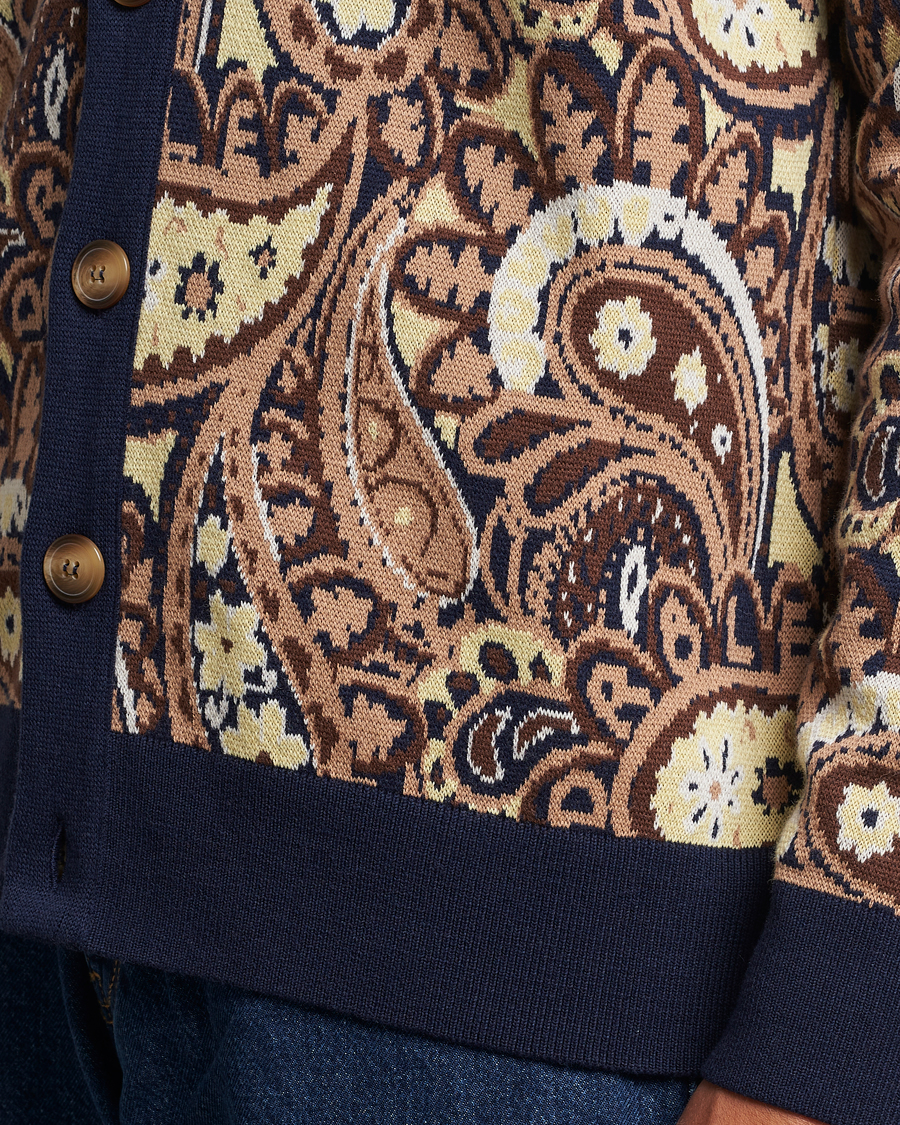 Homme | Pulls Et Tricots | Drôle de Monsieur | Le Cardigan Paisley Navy
