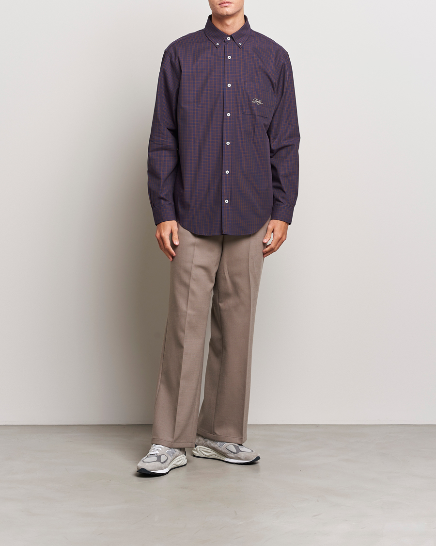 Homme | Chemises | Drôle de Monsieur | Signature Check Shirt Dark Brown