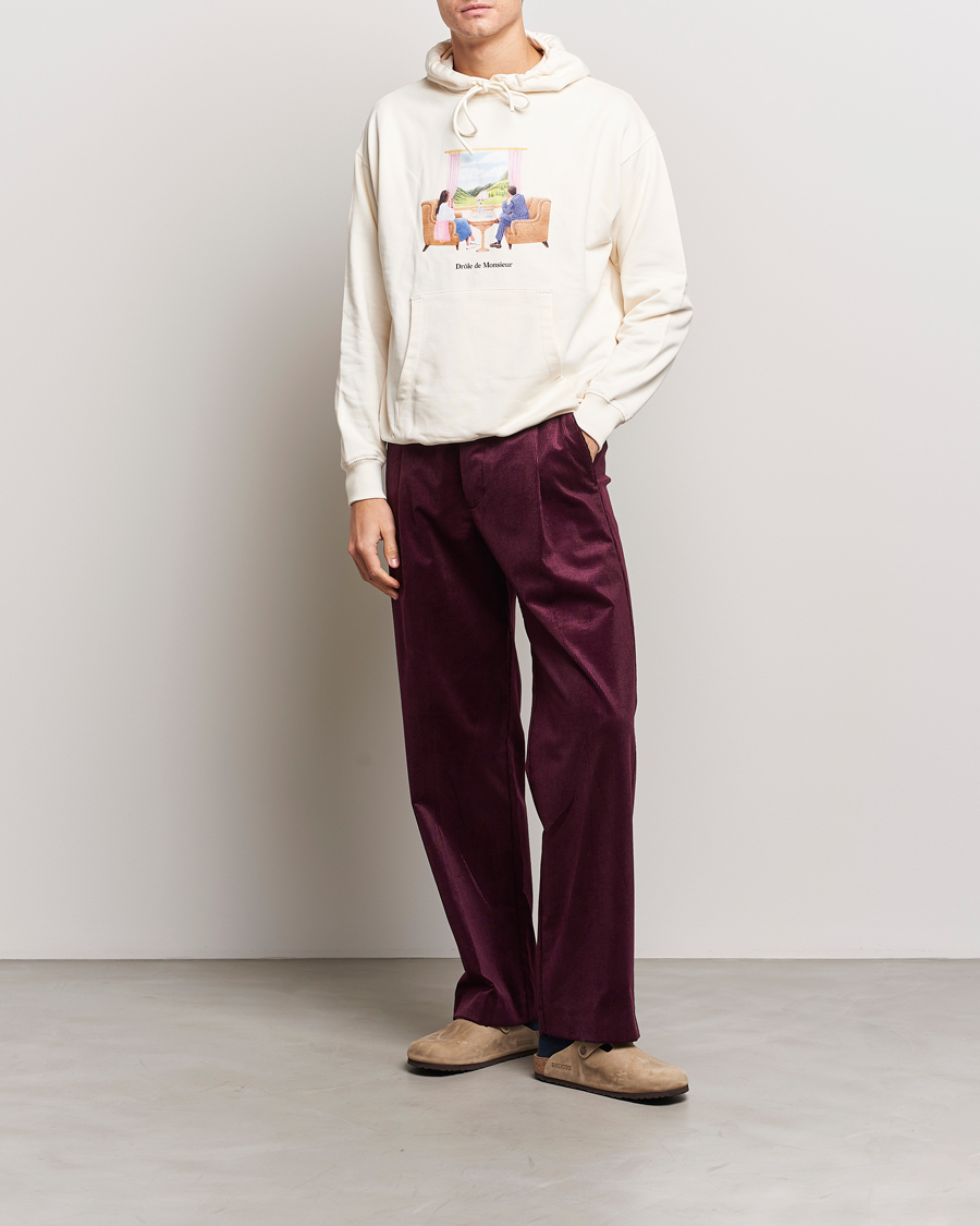 Homme | Pantalons | Drôle de Monsieur | Pleated Corduroy Trousers Wine