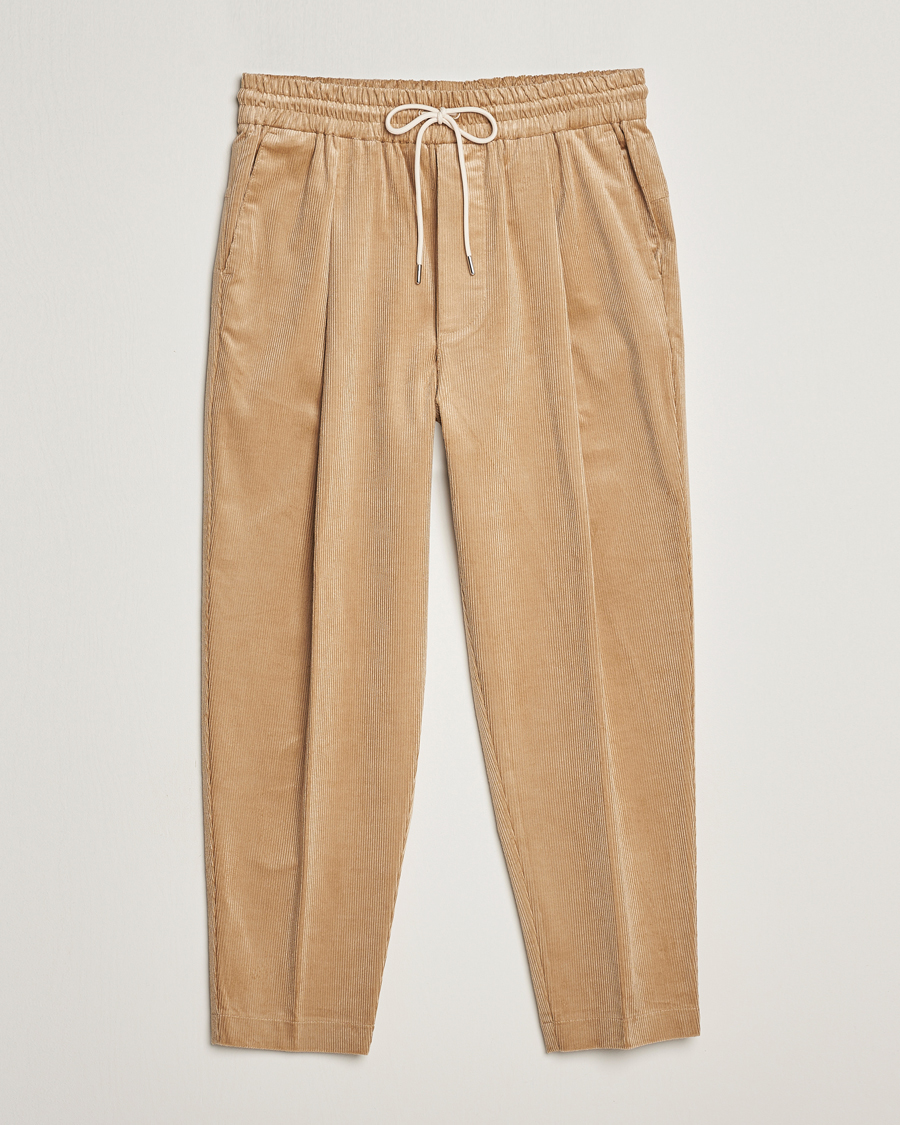 Homme | Pantalons | Drôle de Monsieur | Drawstring Corduroy Troursers Beige