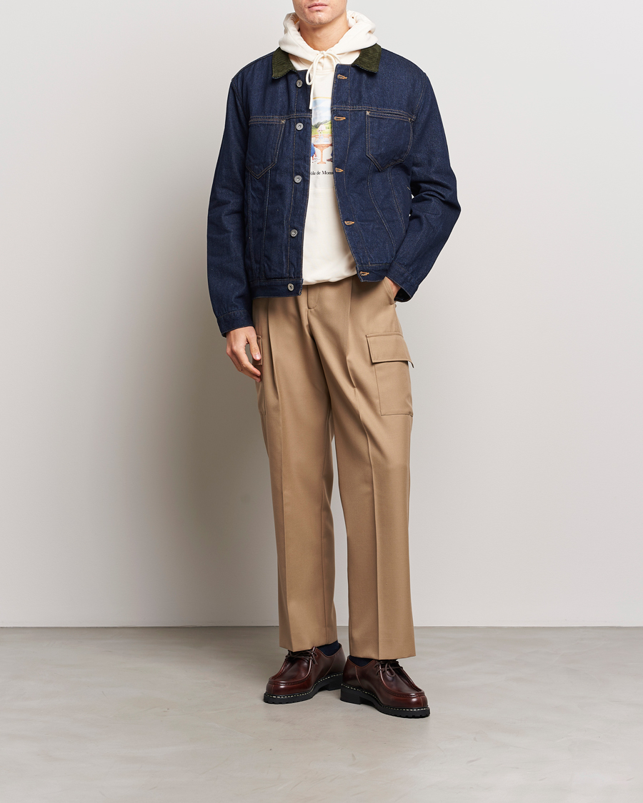 Homme | Pantalons | Drôle de Monsieur | Flannel Cargo Pants Beige