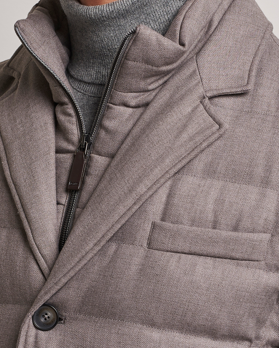 Homme | Manteaux Et Vestes | Herno | Flannel Down Blazer Beige