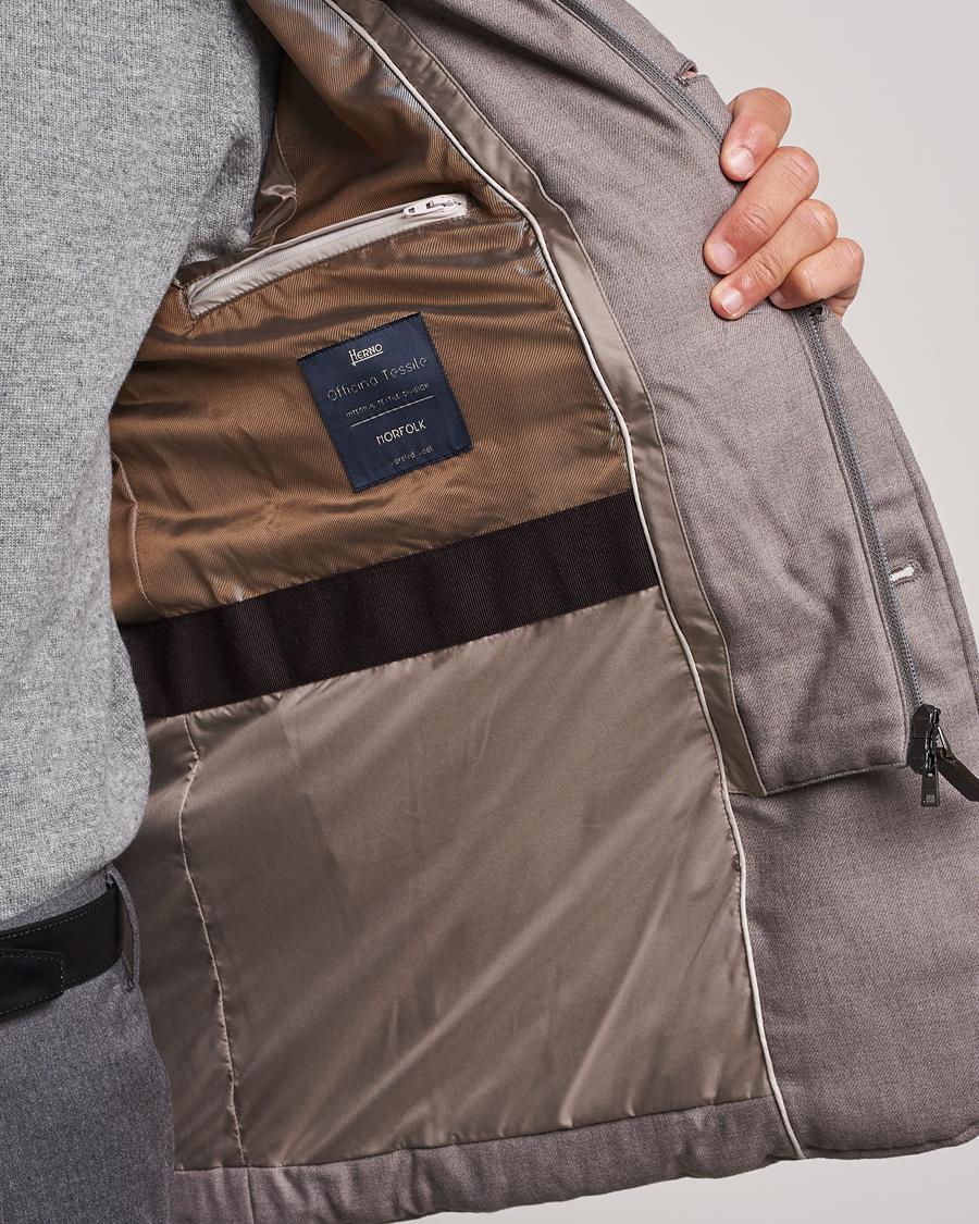 Homme | Manteaux Et Vestes | Herno | Flannel Down Blazer Beige