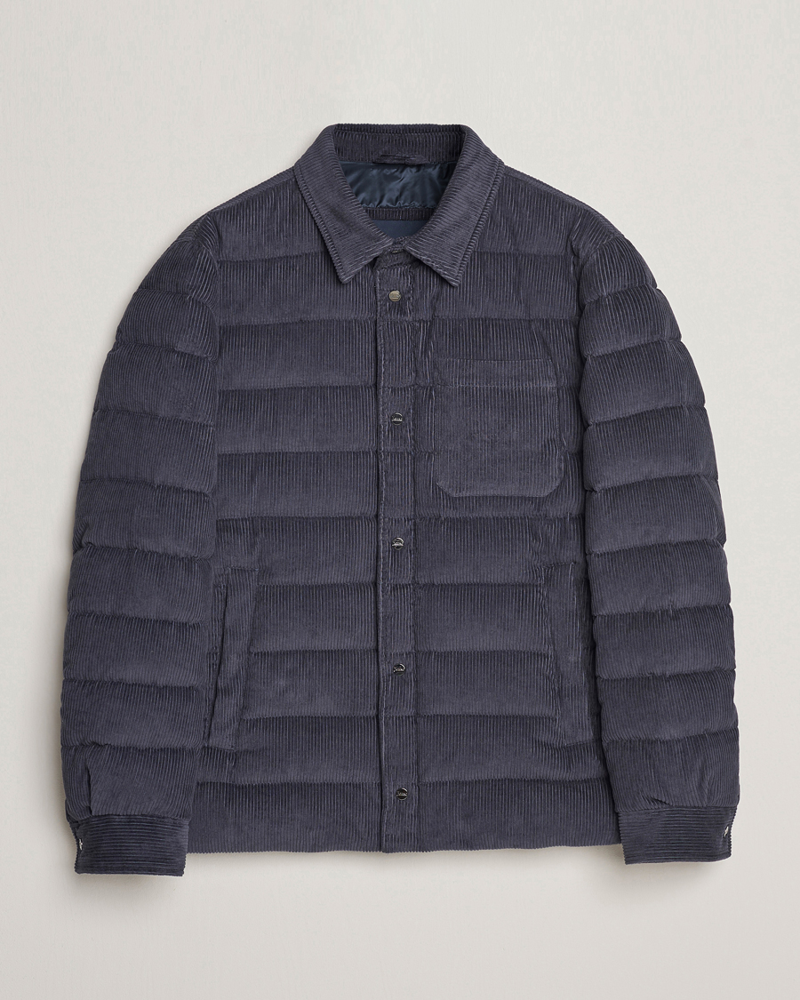 Homme | Manteaux Et Vestes | Herno | Corduroy Shirt Jacket Navy