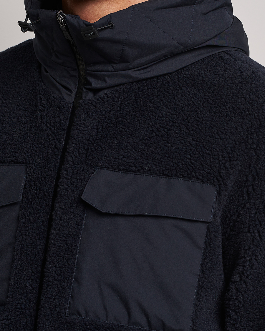 Homme | Manteaux Et Vestes | Herno | Laminar Fleece Jacket Navy