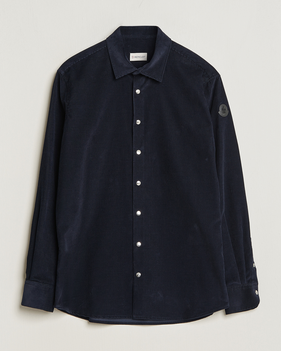 Homme | Chemises | Moncler | Corduroy Casual Shirt Navy