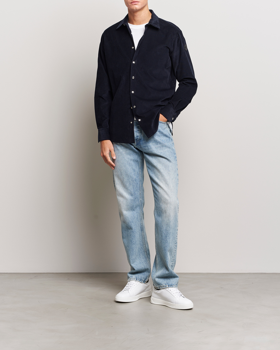 Homme | Chemises | Moncler | Corduroy Casual Shirt Navy