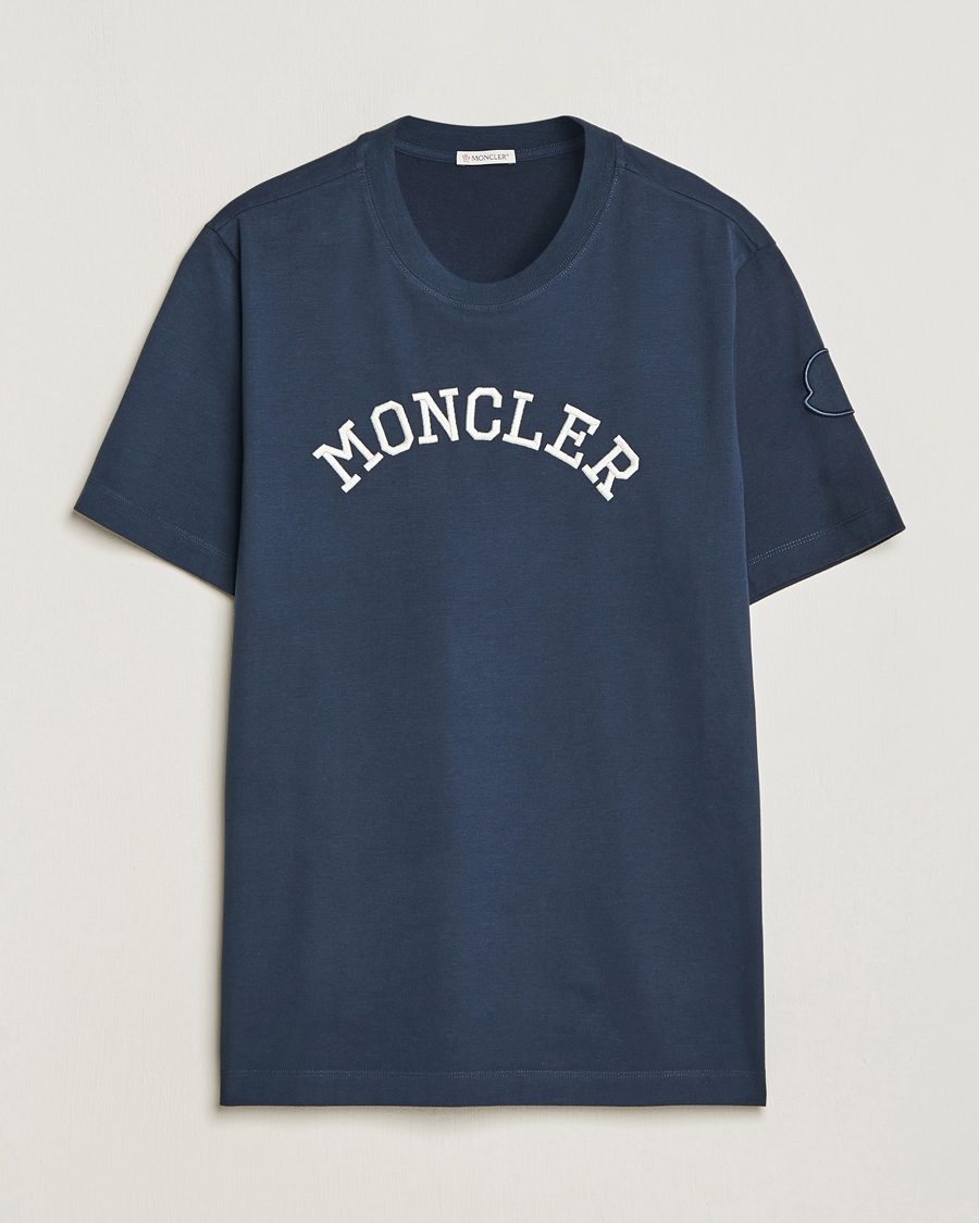 Homme | T-shirts | Moncler | Lettering T-Shirt Navy