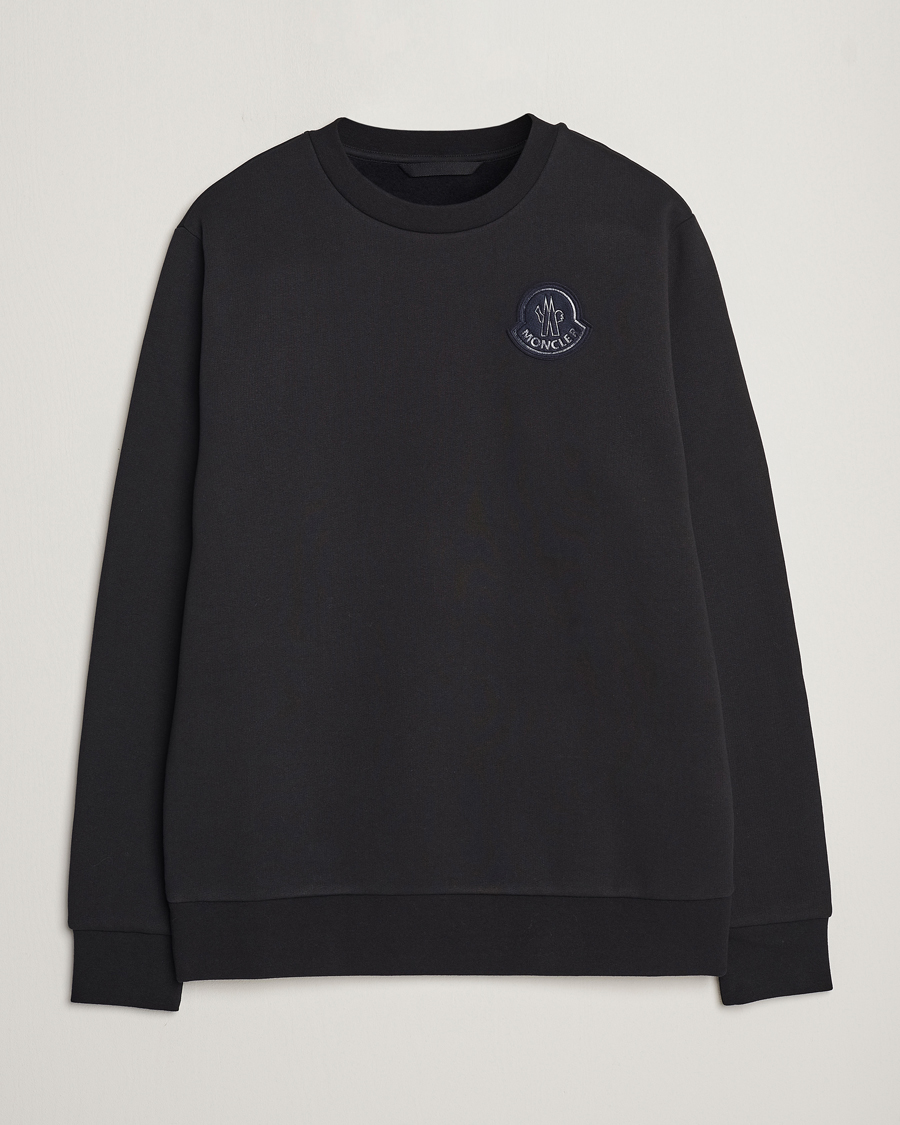Homme | Pulls Et Tricots | Moncler | Tonal Patch Logo Sweatshirt Black