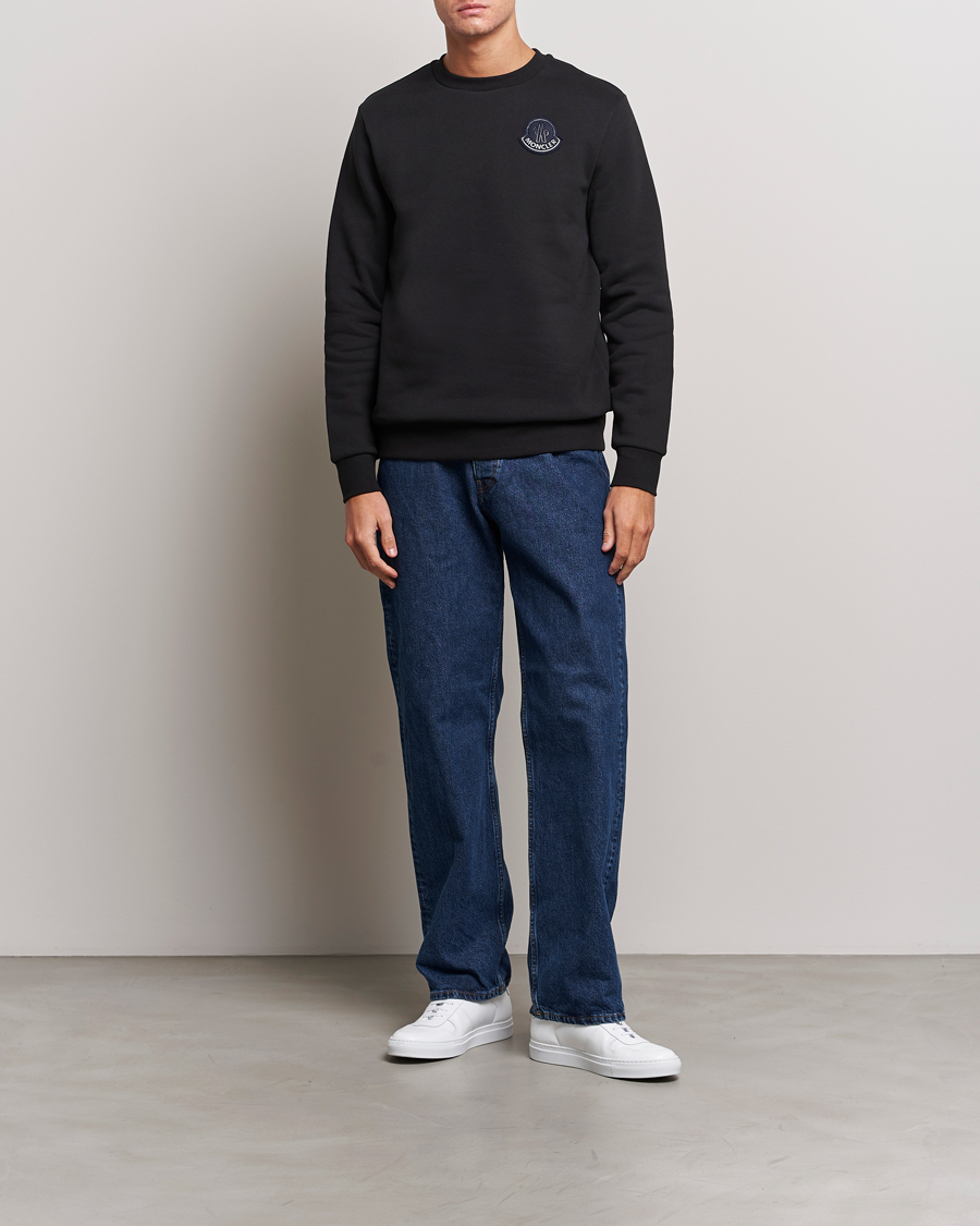 Homme | Pulls Et Tricots | Moncler | Tonal Patch Logo Sweatshirt Black