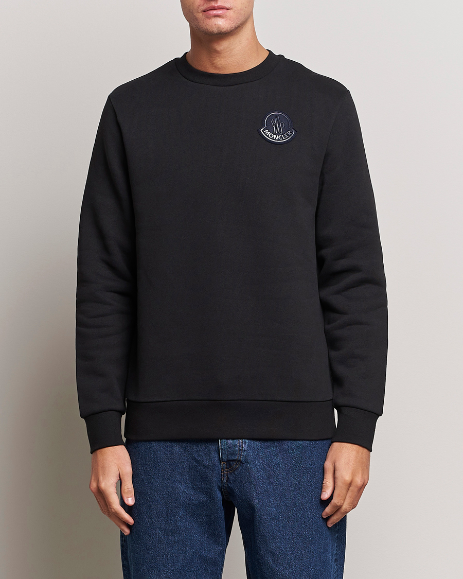 Homme | Pulls Et Tricots | Moncler | Tonal Patch Logo Sweatshirt Black
