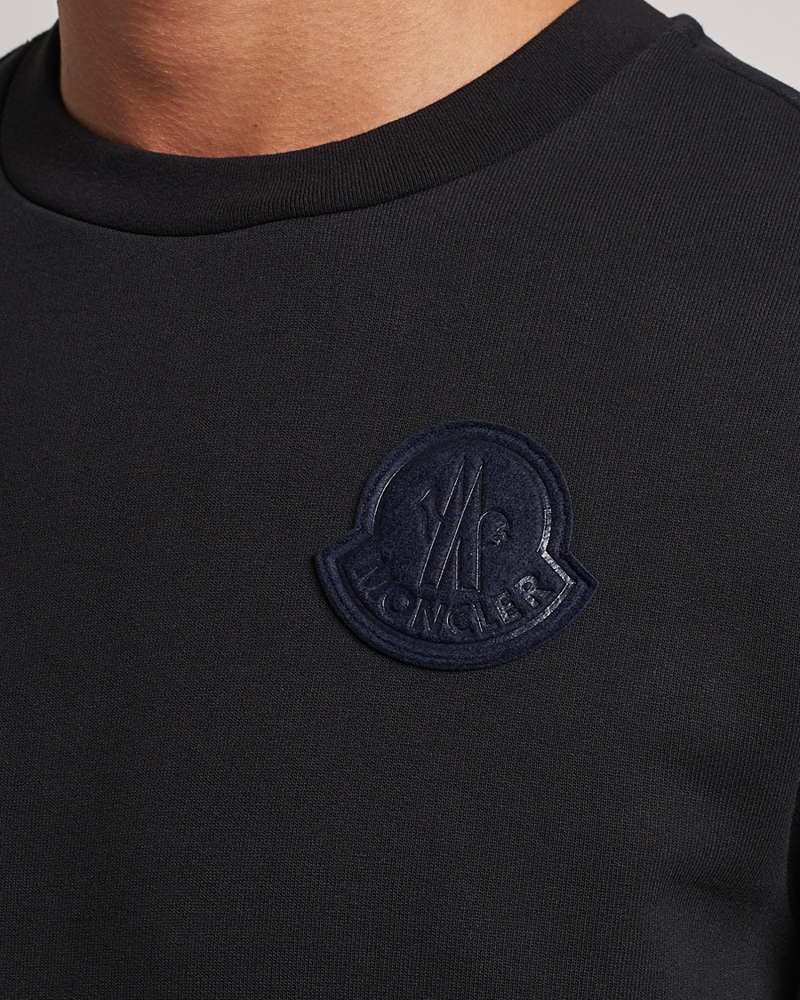 Homme | Pulls Et Tricots | Moncler | Tonal Patch Logo Sweatshirt Black