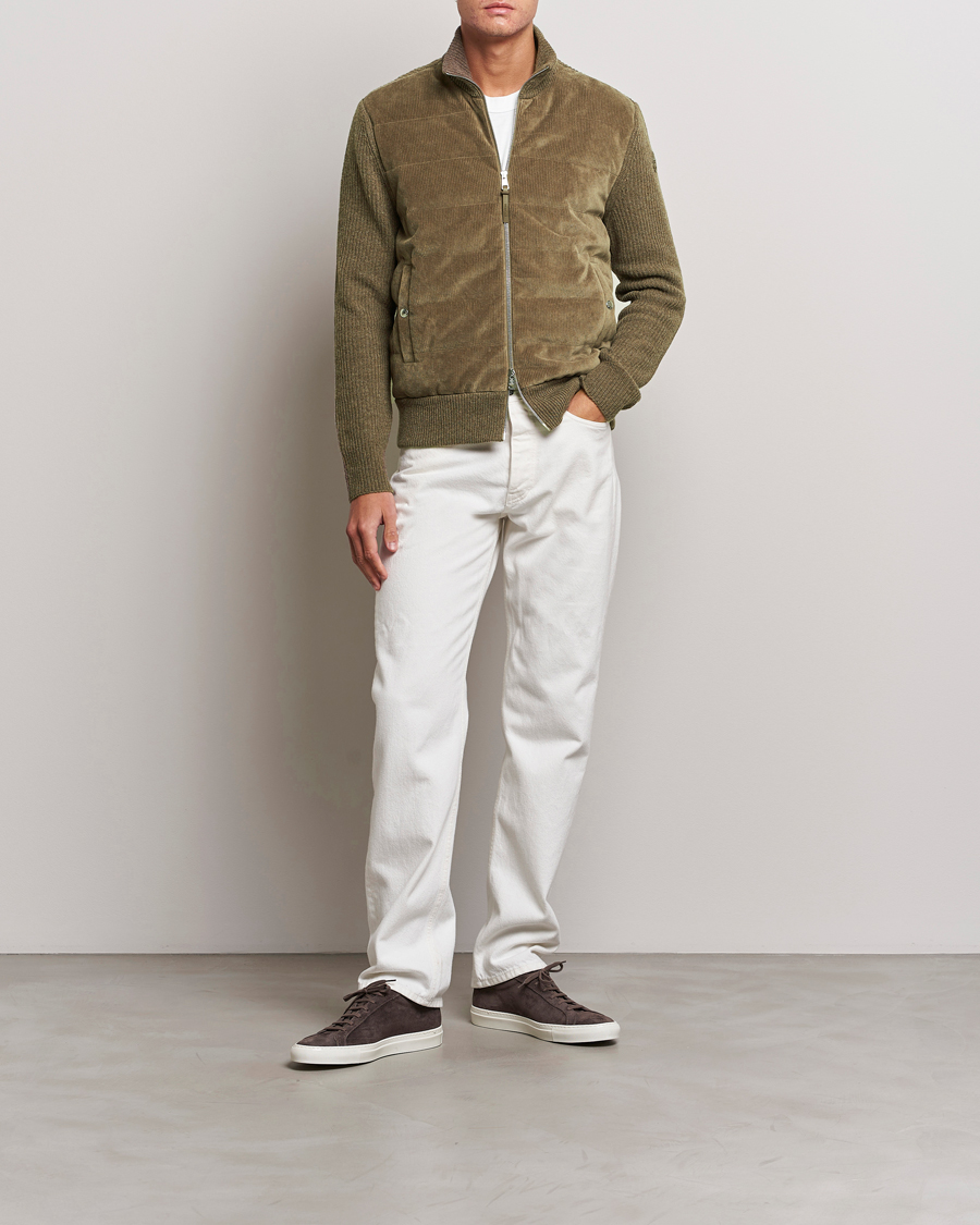 Homme | Pulls Et Tricots | Moncler | Corduroy Zip Cardigan Taupe