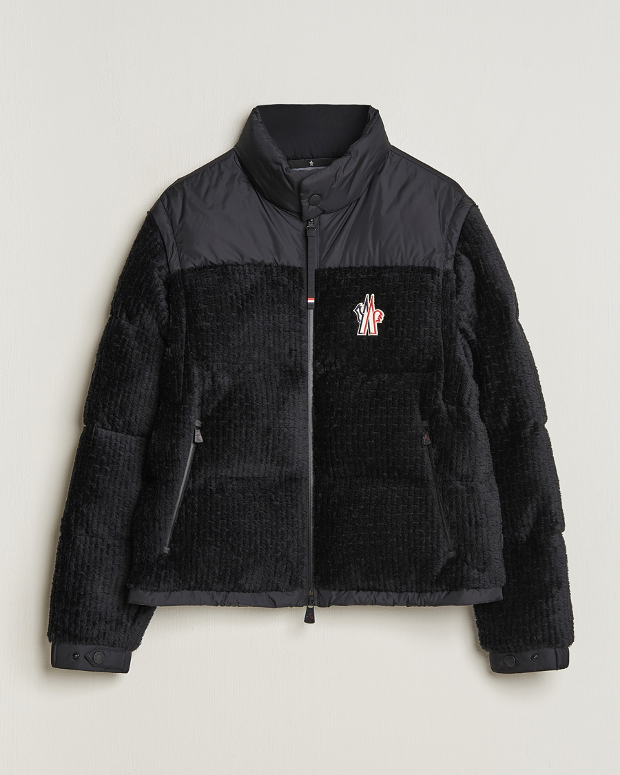 Moncler Grenoble Graniers Velvet Down Jacket Black - Acheter