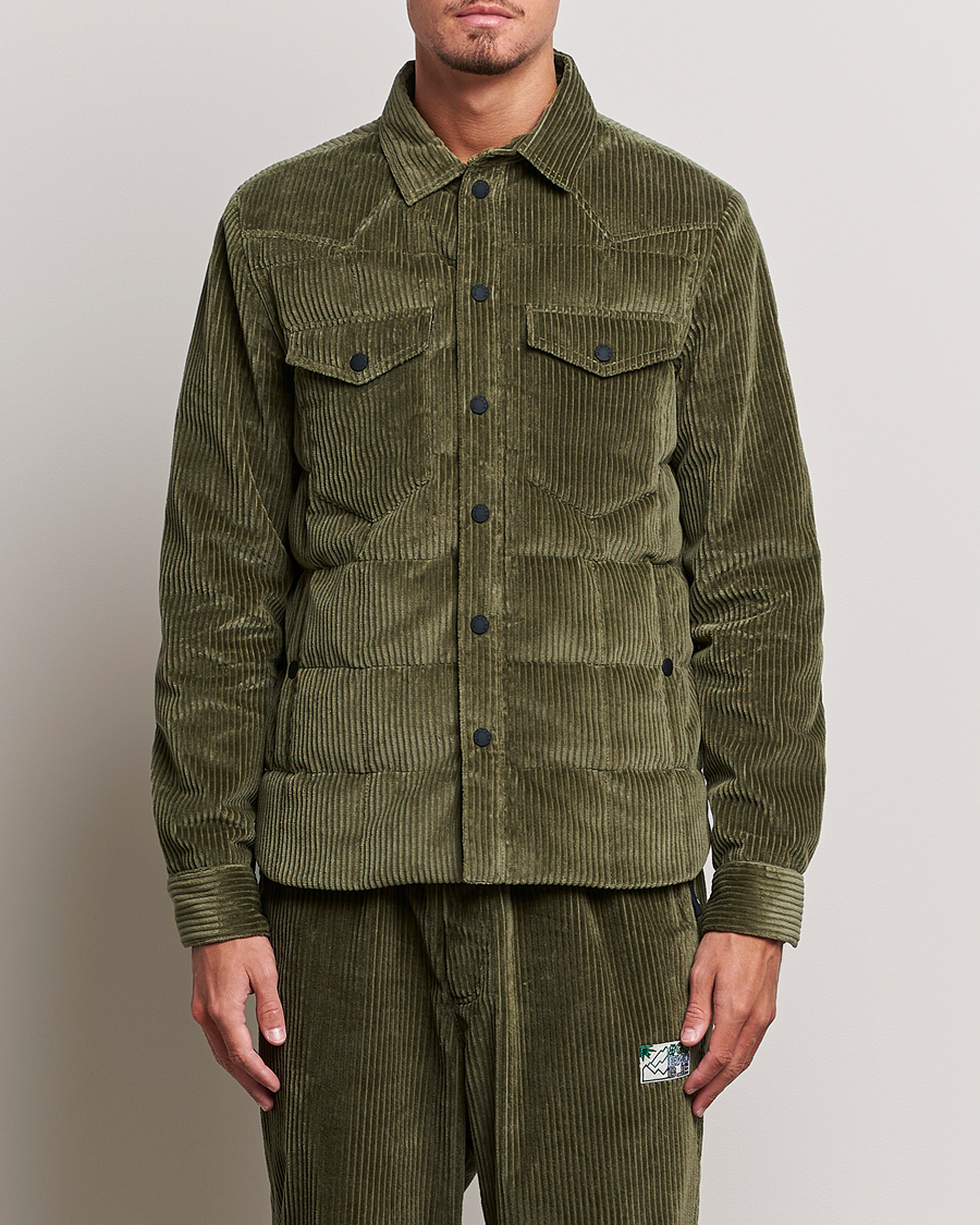 Moncler Grenoble Gelt Corduroy Shirt Jacket Olive - Acheter