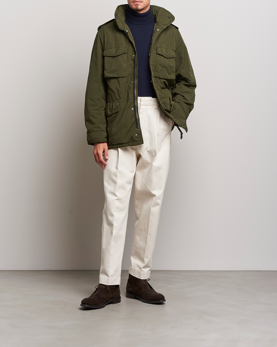 Homme | Manteaux Et Vestes | Aspesi | Garment Dyed Field Jacket Dark Military