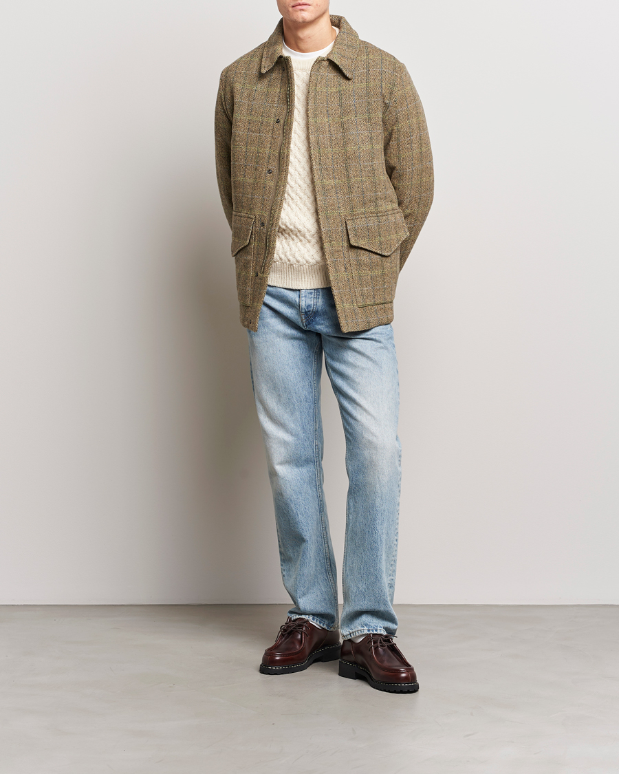 Homme | Manteaux Et Vestes | Aspesi | Tweed Hunting Jacket Green Check
