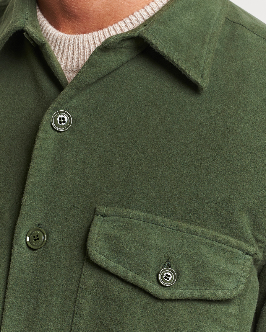 Homme | Manteaux Et Vestes | Aspesi | Moleskine Shirt Jacket Dark Military
