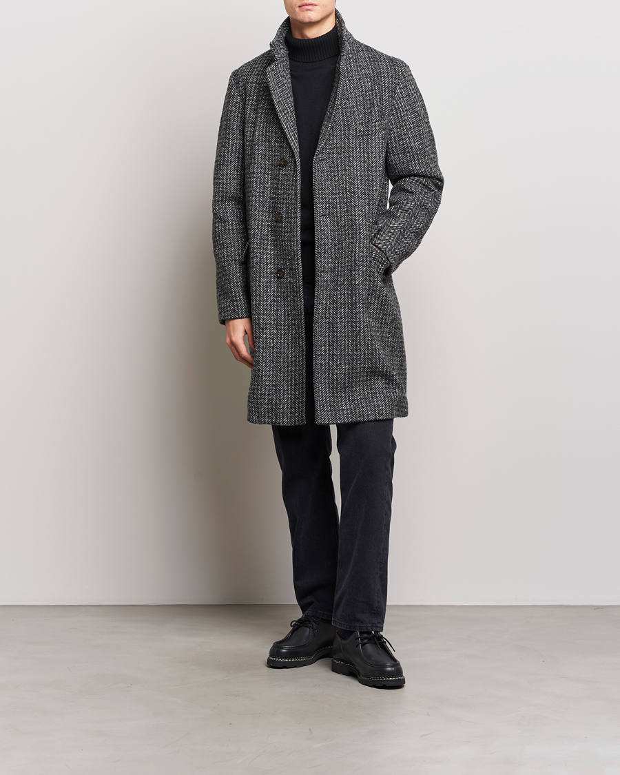 Homme | Manteaux Et Vestes | Aspesi | Herringbone Wool Coat Grey