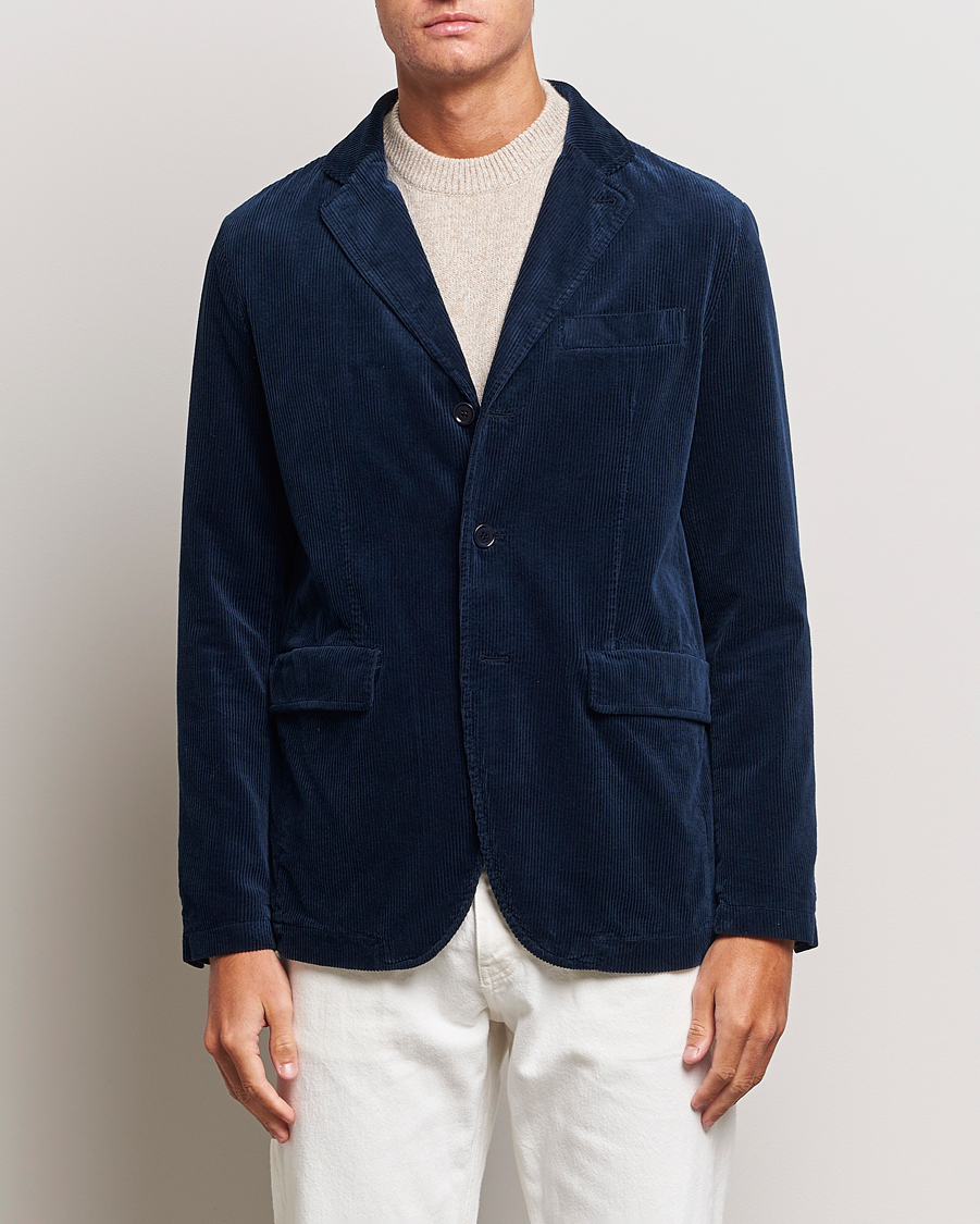 Homme | Blazers | Aspesi | Corduroy Blazer Navy