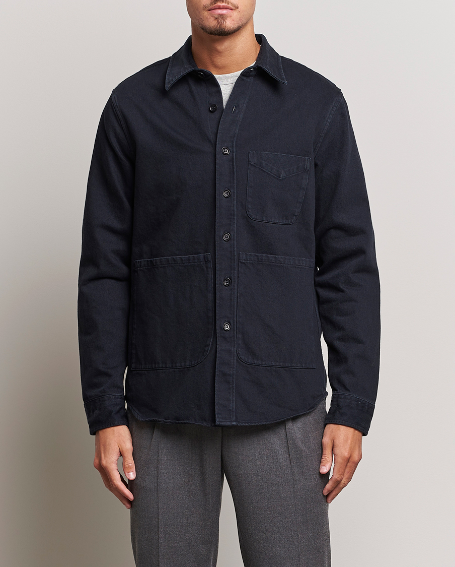 Homme | Chemises | Aspesi | Cotton Utility Shirt Navy