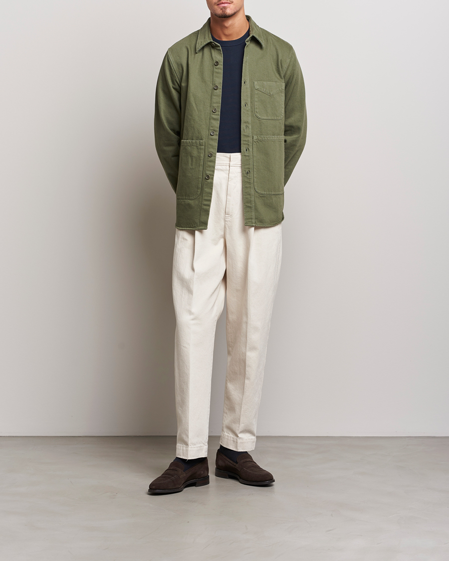Homme | Chemises | Aspesi | Cotton Utility Shirt Military