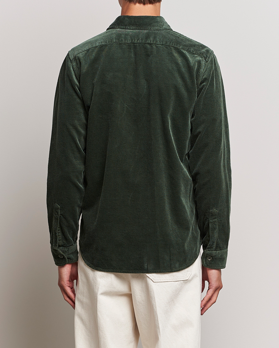 Homme | Chemises | Aspesi | Corduroy Utility Shirt Dark Military