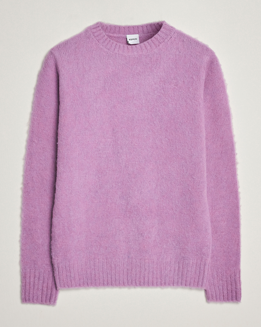 Homme | Pulls Et Tricots | Aspesi | Brushed Shetland Sweater Purple