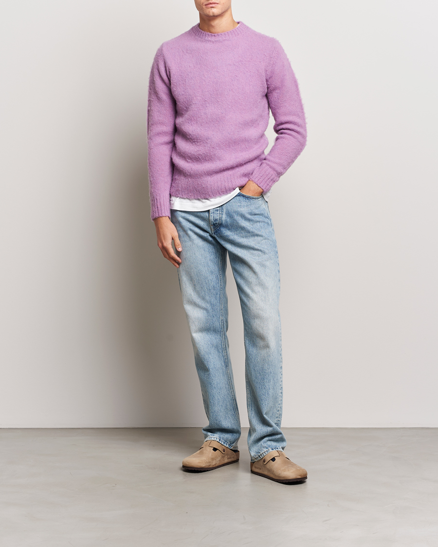Homme | Pulls Et Tricots | Aspesi | Brushed Shetland Sweater Purple