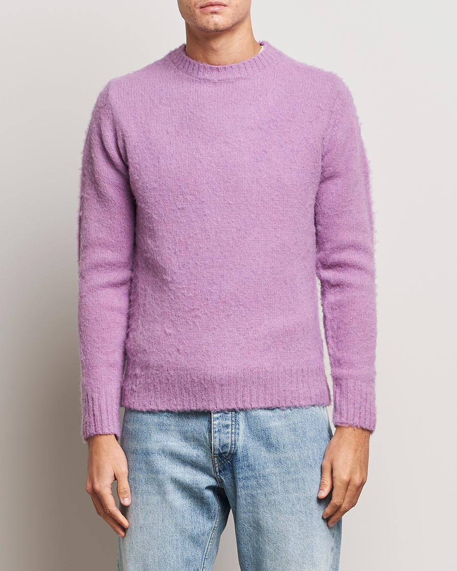 Homme | Pulls Et Tricots | Aspesi | Brushed Shetland Sweater Purple