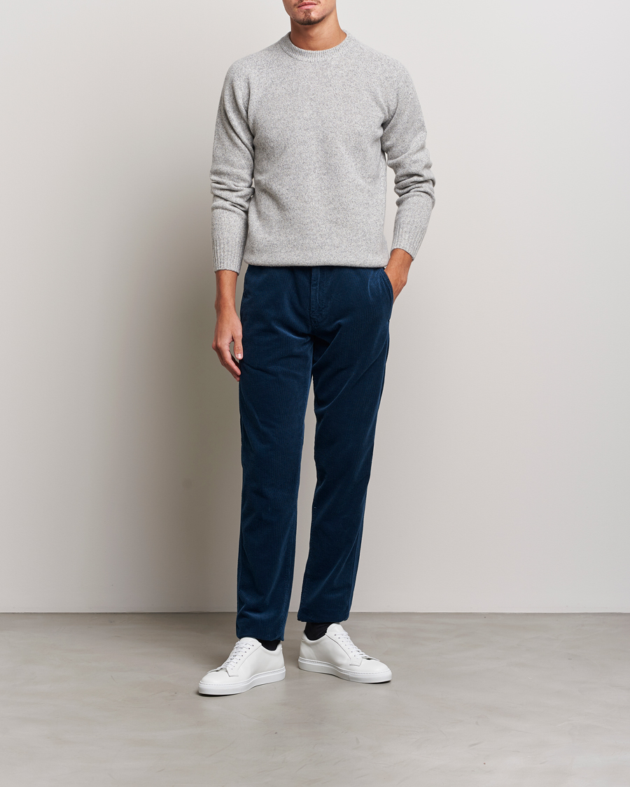 Homme | Pantalons | Aspesi | Drawstring Corduroy Trousers Navy