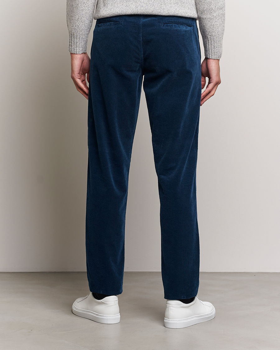 Homme | Pantalons | Aspesi | Drawstring Corduroy Trousers Navy