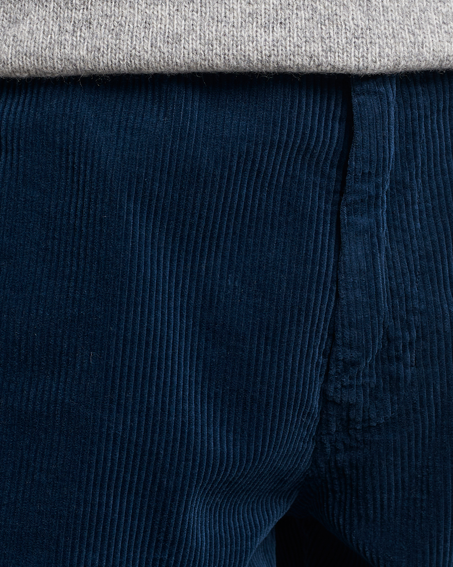 Homme | Pantalons | Aspesi | Drawstring Corduroy Trousers Navy
