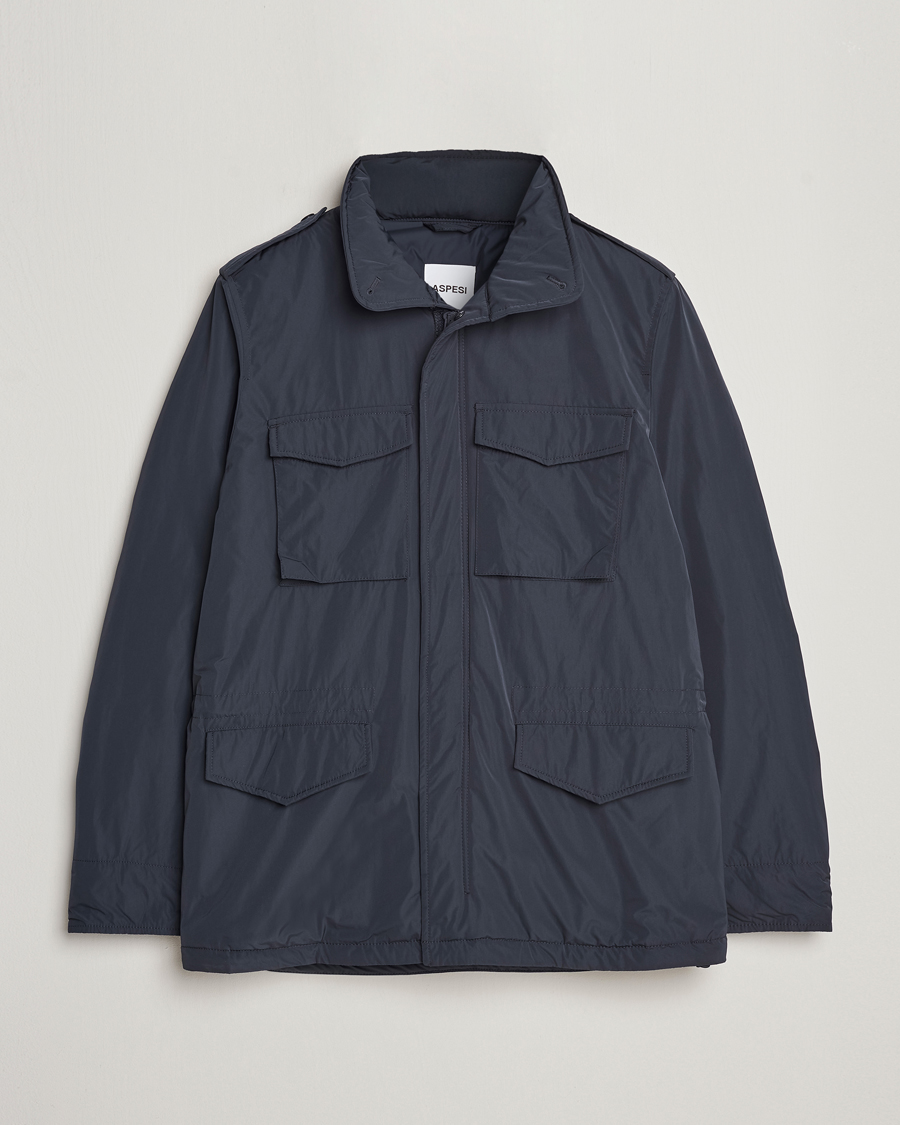 Homme | Manteaux Et Vestes | Aspesi | Minifield Nylon Field Jacket Navy