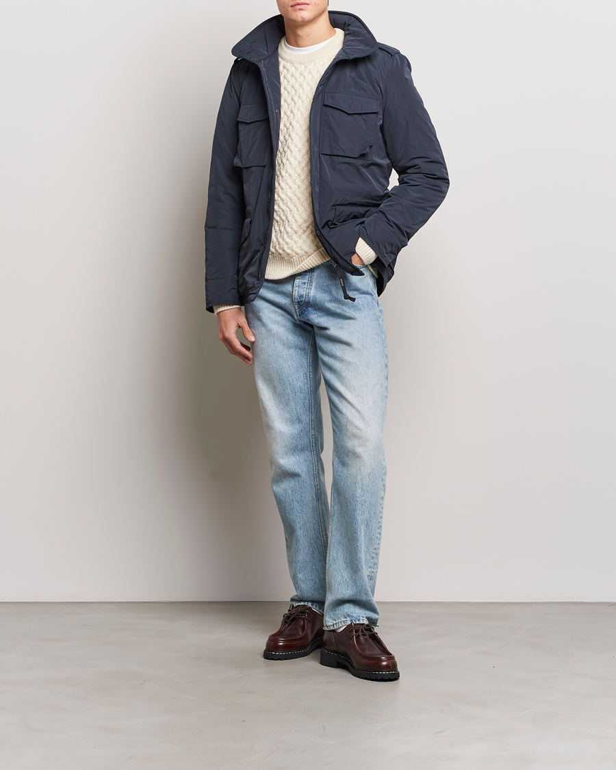 Homme | Manteaux Et Vestes | Aspesi | Minifield Nylon Field Jacket Navy