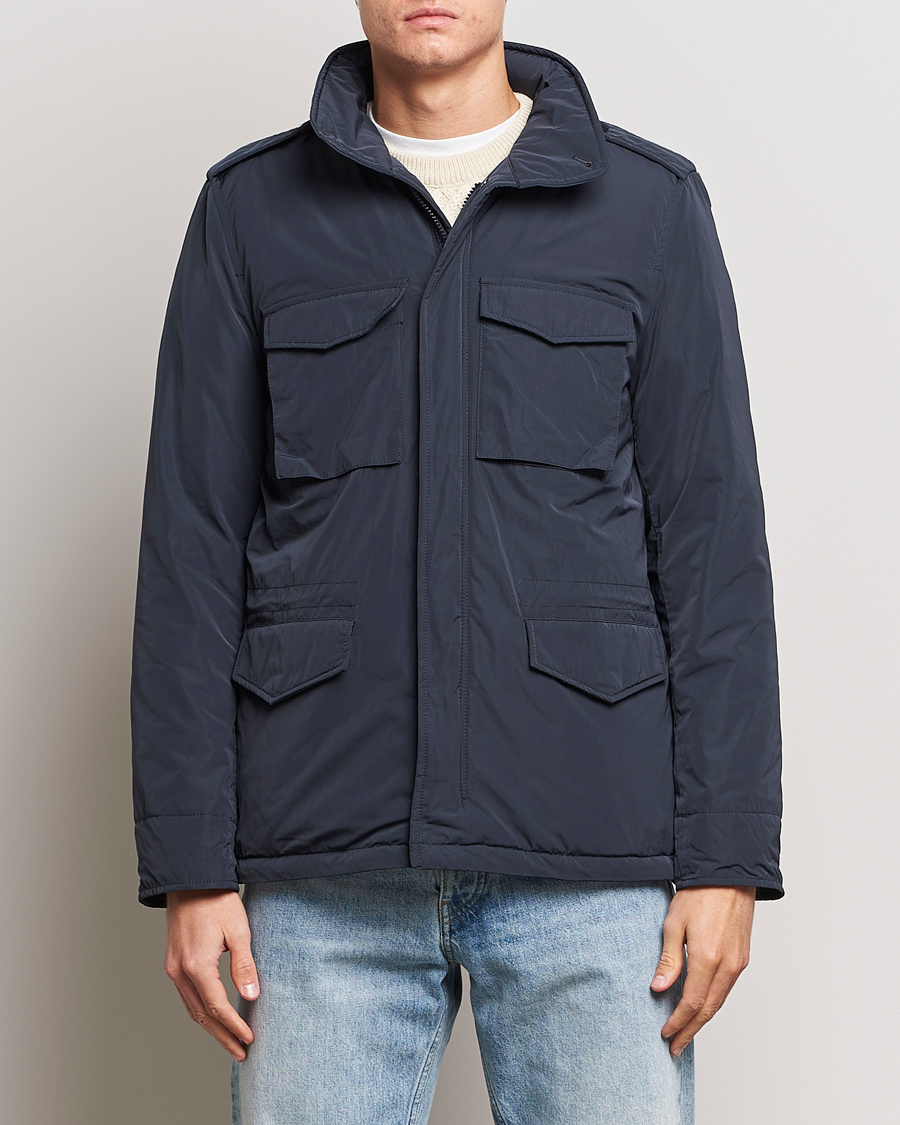 Homme | Manteaux Et Vestes | Aspesi | Minifield Nylon Field Jacket Navy