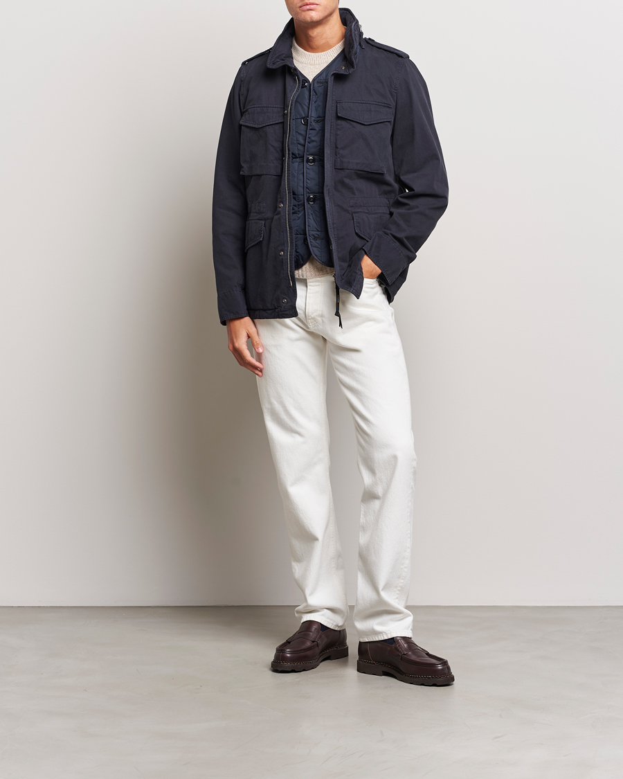 Homme | Manteaux Et Vestes | Aspesi | Lined Cotton Field Jacket Navy